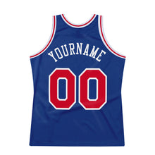 Загрузить изображение в средство просмотра галереи, Custom Royal Red-White Authentic Throwback Basketball Jersey