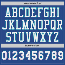 Load image into Gallery viewer, Custom Royal White-Purple Authentic Throwback Basketball Jersey