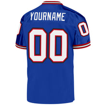 Charger l'image dans la galerie, Custom Royal White-Red Mesh Authentic Throwback Football Jersey