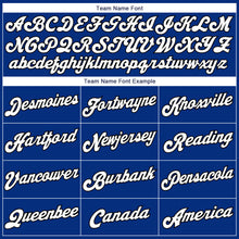 Load image into Gallery viewer, Custom Royal White-Black Authentic Throwback Basketball Jersey