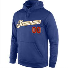 Загрузить изображение в средство просмотра галереи, Custom Stitched Royal White-Old Gold Sports Pullover Sweatshirt Hoodie