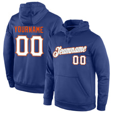Загрузить изображение в средство просмотра галереи, Custom Stitched Royal White-Orange Sports Pullover Sweatshirt Hoodie