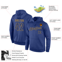 Загрузить изображение в средство просмотра галереи, Custom Stitched Royal Royal-Old Gold Sports Pullover Sweatshirt Hoodie