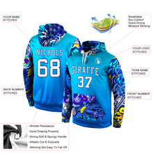 Загрузить изображение в средство просмотра галереи, Custom Stitched Royal White-Royal 3D Pattern Design Sports Pullover Sweatshirt Hoodie