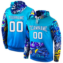 Загрузить изображение в средство просмотра галереи, Custom Stitched Royal White-Royal 3D Pattern Design Sports Pullover Sweatshirt Hoodie
