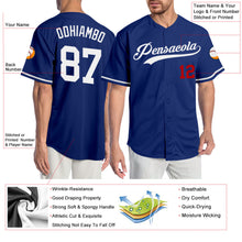 Load image into Gallery viewer, Custom Royal White-Red Authentic Baseball Jersey