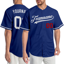 Load image into Gallery viewer, Custom Royal White-Red Authentic Baseball Jersey