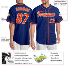 Load image into Gallery viewer, Custom Royal Orange-White Authentic Baseball Jersey