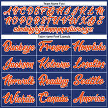 Load image into Gallery viewer, Custom Royal Orange-White Authentic Baseball Jersey