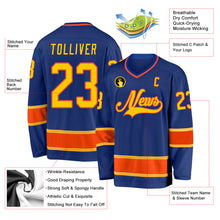 Загрузить изображение в средство просмотра галереи, Custom Royal Gold-Orange Hockey Jersey