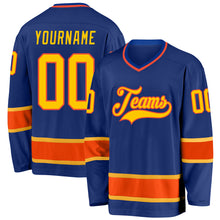 Загрузить изображение в средство просмотра галереи, Custom Royal Gold-Orange Hockey Jersey