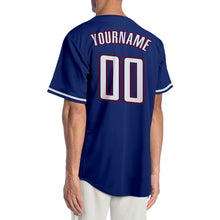 Load image into Gallery viewer, Custom Royal White-Red Authentic Baseball Jersey