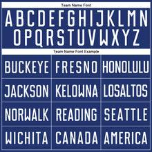 Load image into Gallery viewer, Custom Royal White Authentic Baseball Jersey