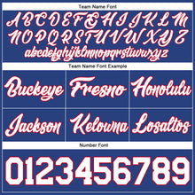 Load image into Gallery viewer, Custom Royal White-Red Authentic Throwback Basketball Shorts