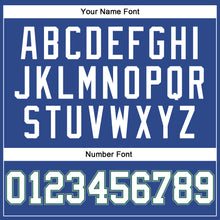 Load image into Gallery viewer, Custom Royal White-Kelly Green Authentic Throwback Basketball Jersey