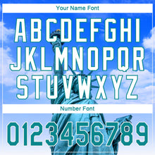 Laden Sie das Bild in den Galerie-Viewer, Custom Royal Kelly Green-White 3D Pattern Design Statue Of Liberty Authentic Baseball Jersey