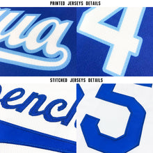 Laden Sie das Bild in den Galerie-Viewer, Custom White Navy Baseball Jersey