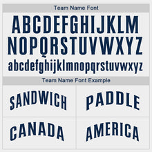 Laden Sie das Bild in den Galerie-Viewer, Custom White Navy Baseball Jersey