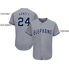 Загрузить изображение в средство просмотра галереи, Custom Gray Navy-White Baseball Jersey