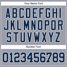 Загрузить изображение в средство просмотра галереи, Custom Gray Navy-White Baseball Jersey