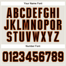 Загрузить изображение в средство просмотра галереи, Custom Cream Black-Orange Baseball Jersey