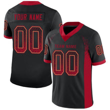 Загрузить изображение в средство просмотра галереи, Custom Black Red-Old Gold Drift Fashion Football Jersey