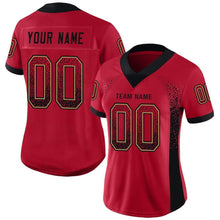 Загрузить изображение в средство просмотра галереи, Custom Red Black-Old Gold Drift Fashion Football Jersey