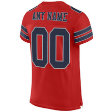 Laden Sie das Bild in den Galerie-Viewer, Custom Scarlet Navy-Light Gray Mesh Authentic Football Jersey
