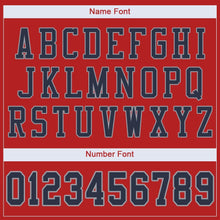 Laden Sie das Bild in den Galerie-Viewer, Custom Scarlet Navy-Light Gray Mesh Authentic Football Jersey