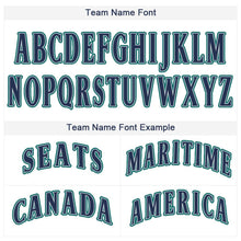 Laden Sie das Bild in den Galerie-Viewer, Custom White Navy-Teal Baseball Jersey