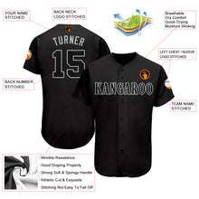 Charger l'image dans la galerie, Custom Black Gray Baseball Jersey