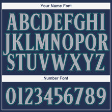 Load image into Gallery viewer, Custom Navy Gray-Teal Baseball Jersey