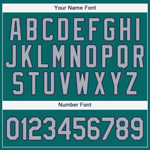 Загрузить изображение в средство просмотра галереи, Custom Teal Gray-Navy Baseball Jersey