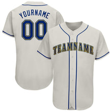 Load image into Gallery viewer, Custom Cream Royal-Gold Baseball Jersey