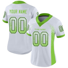 Загрузить изображение в средство просмотра галереи, Custom White Neon Green-Navy Drift Fashion Football Jersey