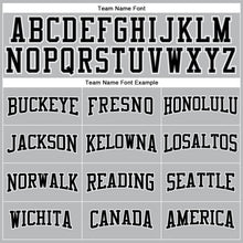 Laden Sie das Bild in den Galerie-Viewer, Custom Gray Black-White Authentic Throwback Basketball Jersey