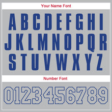 Laden Sie das Bild in den Galerie-Viewer, Custom Gray Gray-Royal Authentic Throwback Basketball Jersey