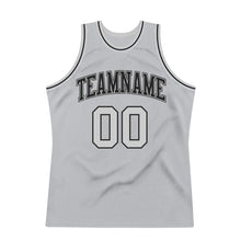 Загрузить изображение в средство просмотра галереи, Custom Gray Gray-Black Authentic Throwback Basketball Jersey