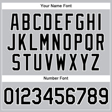 Laden Sie das Bild in den Galerie-Viewer, Custom Gray Black Pinstripe Black-White Authentic Basketball Jersey