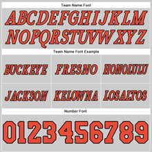 Laden Sie das Bild in den Galerie-Viewer, Custom Gray Orange-White Authentic Throwback Basketball Shorts