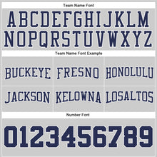 Laden Sie das Bild in den Galerie-Viewer, Custom Gray Navy-White Authentic Throwback Basketball Shorts