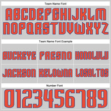 Laden Sie das Bild in den Galerie-Viewer, Custom Gray Orange-Royal Authentic Throwback Basketball Shorts