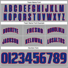 Load image into Gallery viewer, Custom Gray Royal-Red Authentic Throwback Basketball Shorts