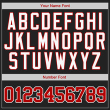 Загрузить изображение в средство просмотра галереи, Custom Black Red-Gray Authentic Split Fashion Baseball Jersey