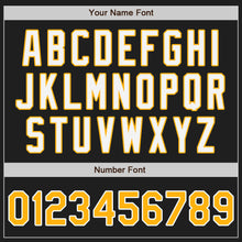 Laden Sie das Bild in den Galerie-Viewer, Custom Black Gold-Gray Authentic Split Fashion Baseball Jersey