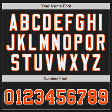 Laden Sie das Bild in den Galerie-Viewer, Custom Black Orange-Gray Authentic Split Fashion Baseball Jersey