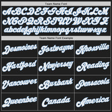 Load image into Gallery viewer, Custom Black Light Blue-Gray Authentic Split Fashion Baseball Jersey