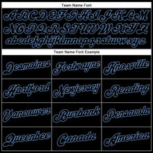 Load image into Gallery viewer, Custom White Black-Light Blue Authentic Split Fashion Basketball Jersey