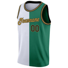 Load image into Gallery viewer, Custom Kelly Green Black-White Authentic Split Fashion Basketball Jersey