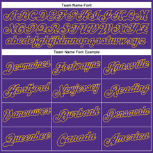 Load image into Gallery viewer, Custom White Purple-Gold Authentic Split Fashion Basketball Jersey